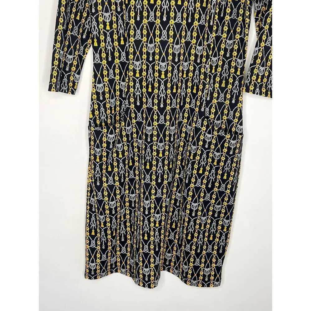 J. McLaughlin Catalyst Rope & Chain Link Signature Catalina Cloth Sheath Dress S